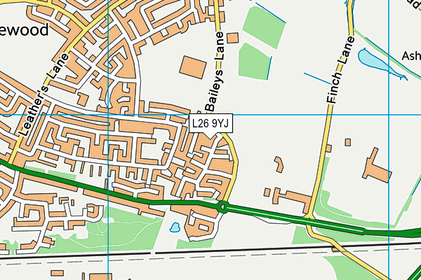 L26 9YJ map - OS VectorMap District (Ordnance Survey)