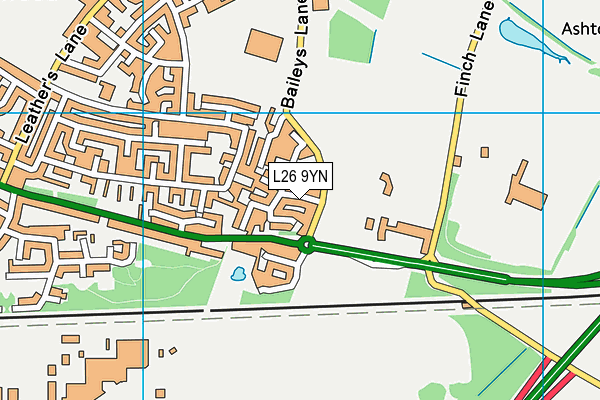 L26 9YN map - OS VectorMap District (Ordnance Survey)