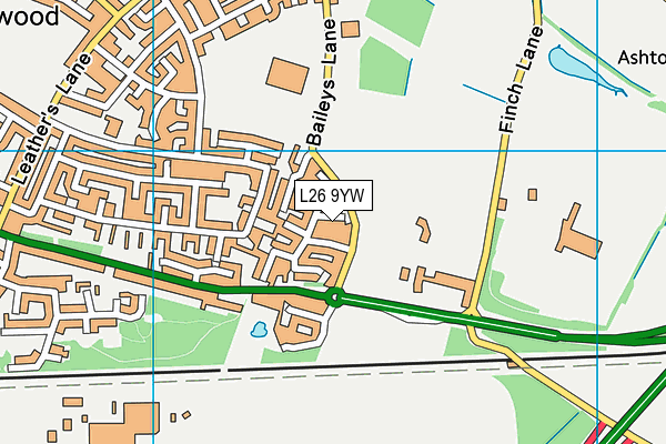 L26 9YW map - OS VectorMap District (Ordnance Survey)