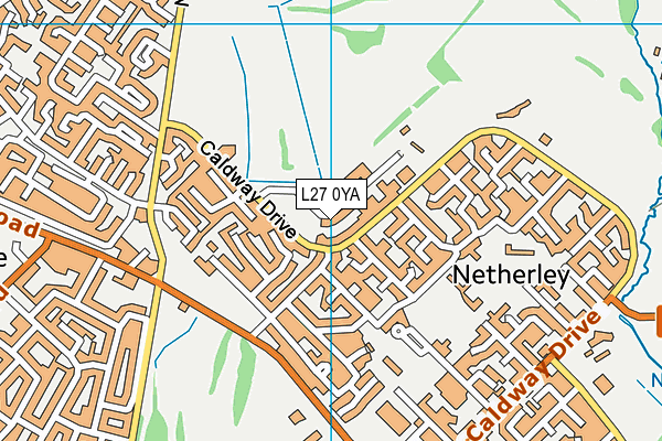 L27 0YA map - OS VectorMap District (Ordnance Survey)