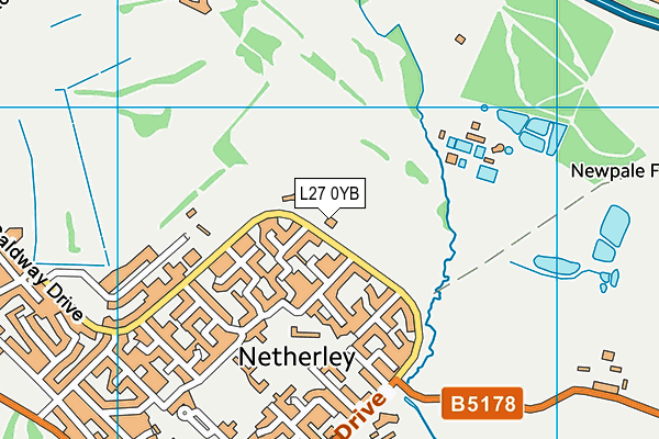 L27 0YB map - OS VectorMap District (Ordnance Survey)