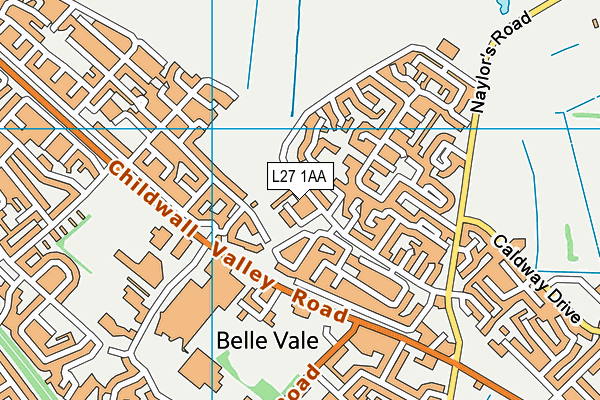 L27 1AA map - OS VectorMap District (Ordnance Survey)