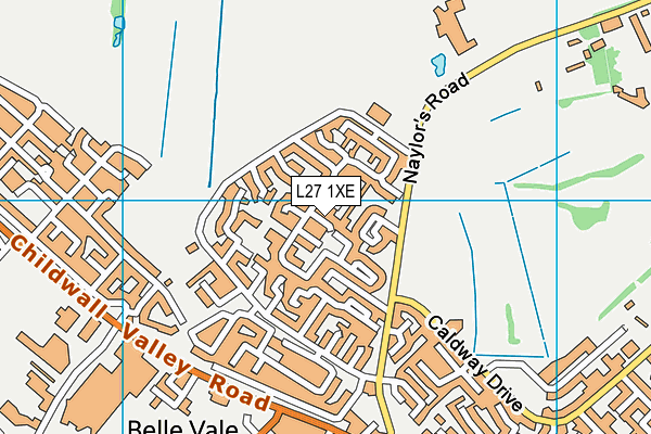 L27 1XE map - OS VectorMap District (Ordnance Survey)