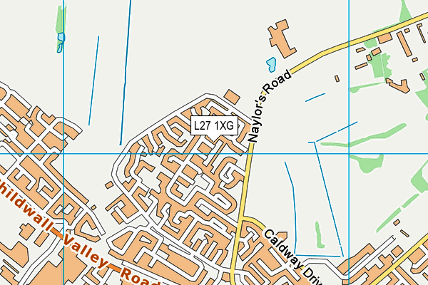 L27 1XG map - OS VectorMap District (Ordnance Survey)