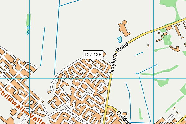 L27 1XH map - OS VectorMap District (Ordnance Survey)