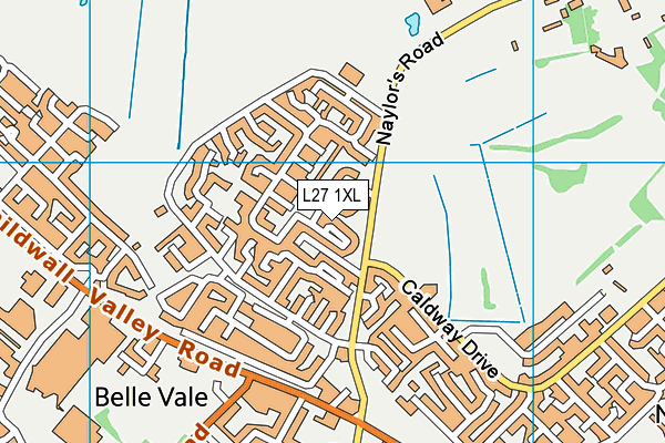 L27 1XL map - OS VectorMap District (Ordnance Survey)