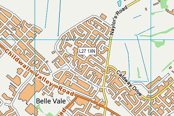 L27 1XN map - OS VectorMap District (Ordnance Survey)