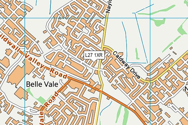 L27 1XR map - OS VectorMap District (Ordnance Survey)