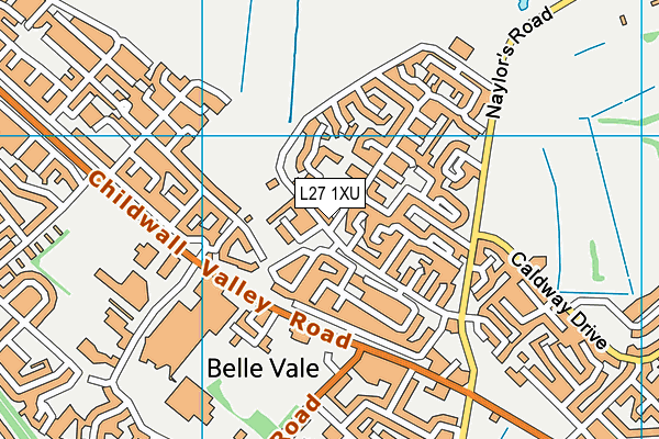 L27 1XU map - OS VectorMap District (Ordnance Survey)