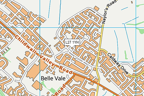 L27 1YH map - OS VectorMap District (Ordnance Survey)