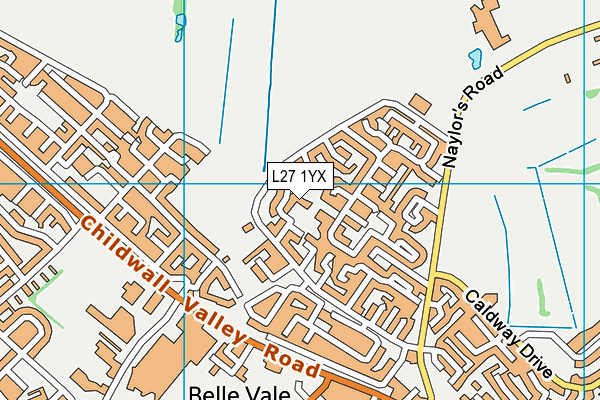 L27 1YX map - OS VectorMap District (Ordnance Survey)