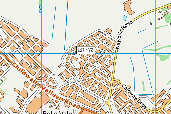 L27 1YZ map - OS VectorMap District (Ordnance Survey)
