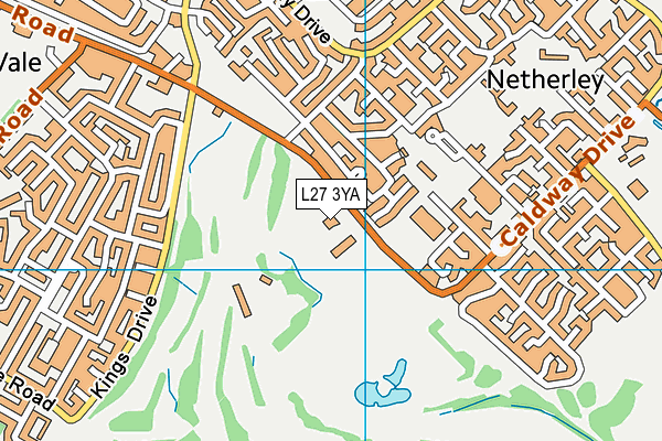 L27 3YA map - OS VectorMap District (Ordnance Survey)