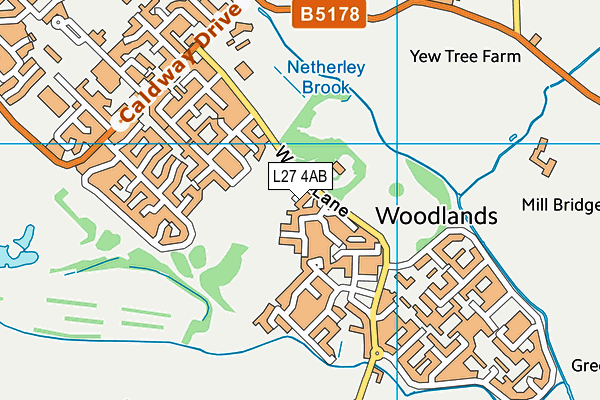 L27 4AB map - OS VectorMap District (Ordnance Survey)
