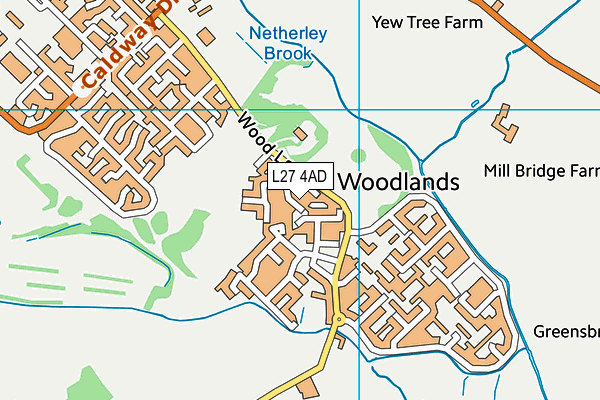 L27 4AD map - OS VectorMap District (Ordnance Survey)