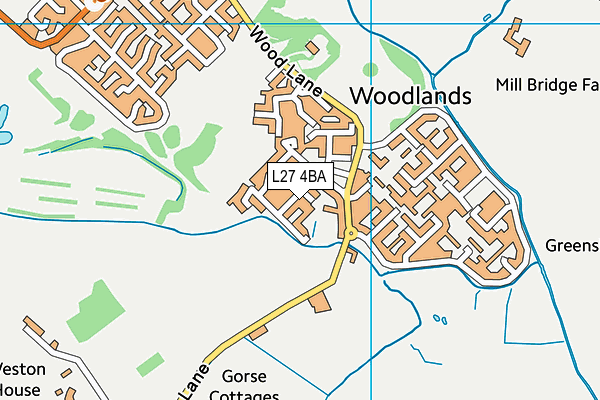 L27 4BA map - OS VectorMap District (Ordnance Survey)