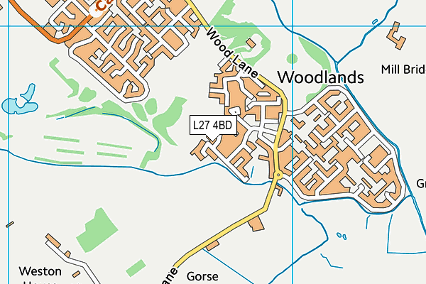 Cross Farm Primary School (Closed) map (L27 4BD) - OS VectorMap District (Ordnance Survey)