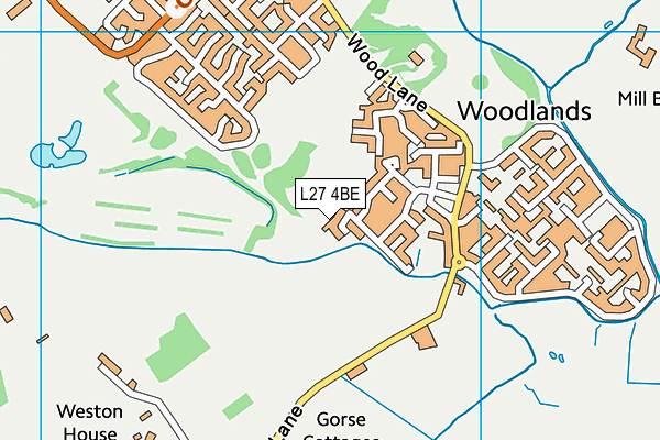L27 4BE map - OS VectorMap District (Ordnance Survey)