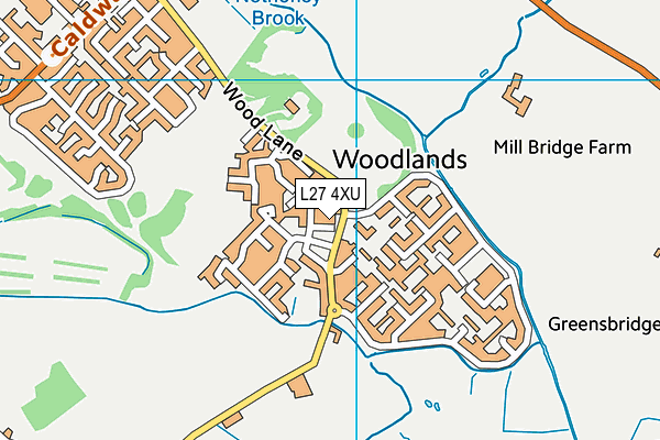 L27 4XU map - OS VectorMap District (Ordnance Survey)