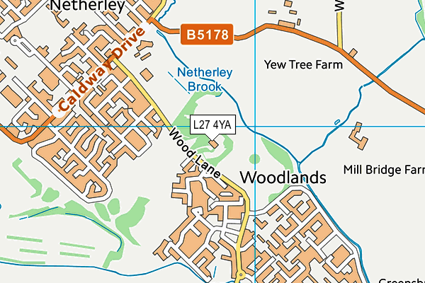 L27 4YA map - OS VectorMap District (Ordnance Survey)