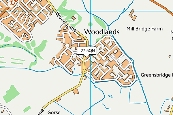 L27 5QN map - OS VectorMap District (Ordnance Survey)