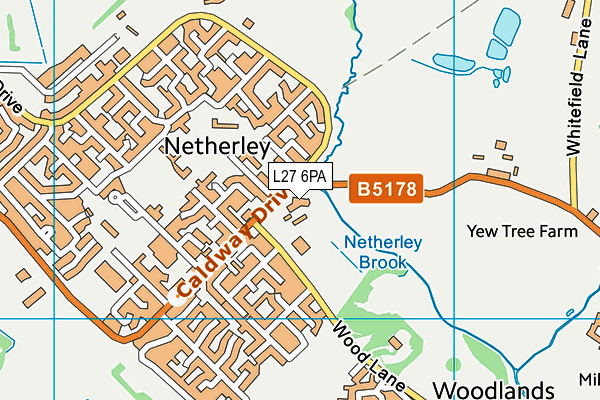 L27 6PA map - OS VectorMap District (Ordnance Survey)