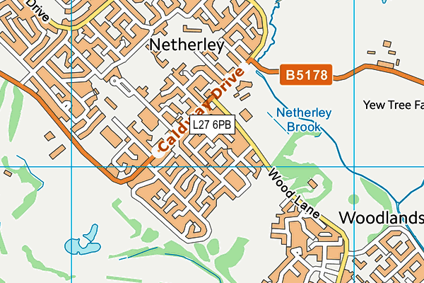 L27 6PB map - OS VectorMap District (Ordnance Survey)