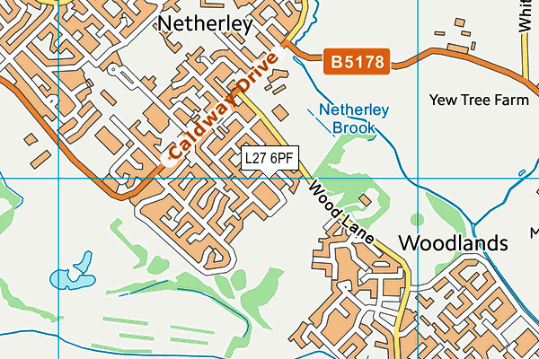 L27 6PF map - OS VectorMap District (Ordnance Survey)