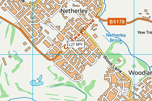L27 6PY map - OS VectorMap District (Ordnance Survey)