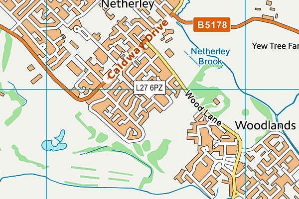 L27 6PZ map - OS VectorMap District (Ordnance Survey)