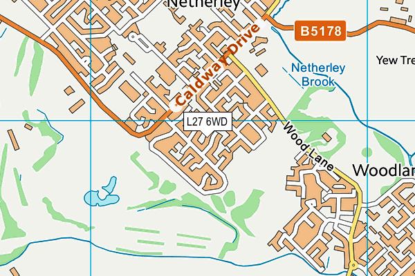 L27 6WD map - OS VectorMap District (Ordnance Survey)