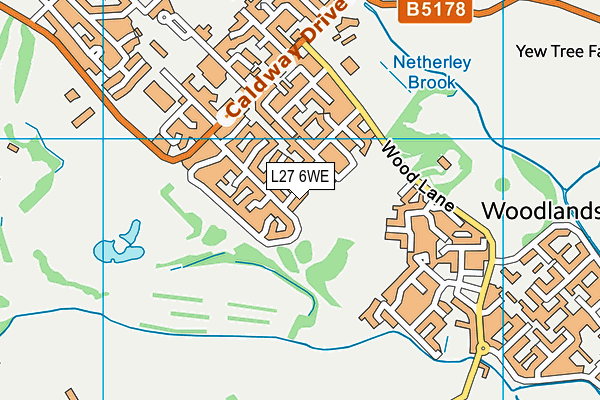 L27 6WE map - OS VectorMap District (Ordnance Survey)