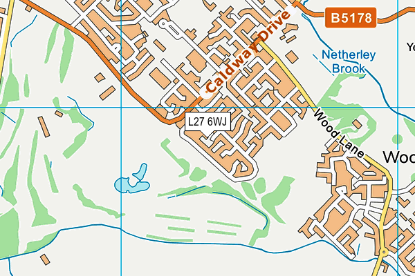 L27 6WJ map - OS VectorMap District (Ordnance Survey)