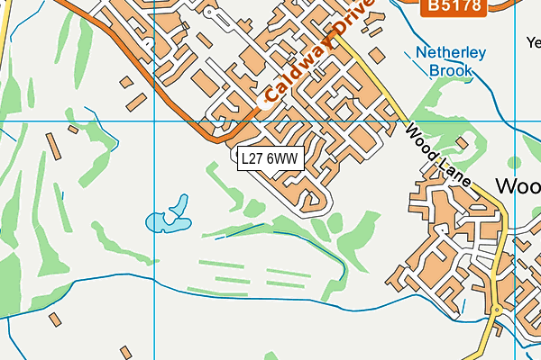 L27 6WW map - OS VectorMap District (Ordnance Survey)