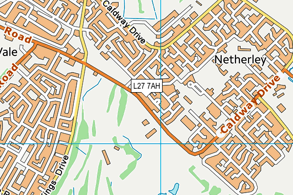 L27 7AH map - OS VectorMap District (Ordnance Survey)