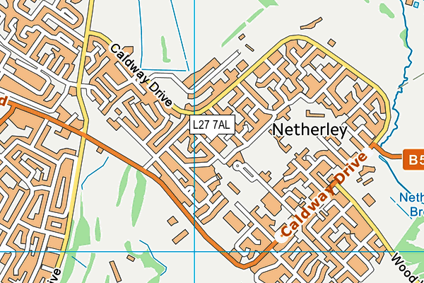 L27 7AL map - OS VectorMap District (Ordnance Survey)