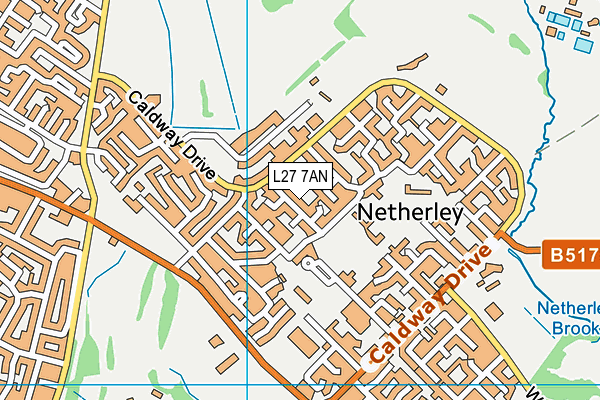 L27 7AN map - OS VectorMap District (Ordnance Survey)
