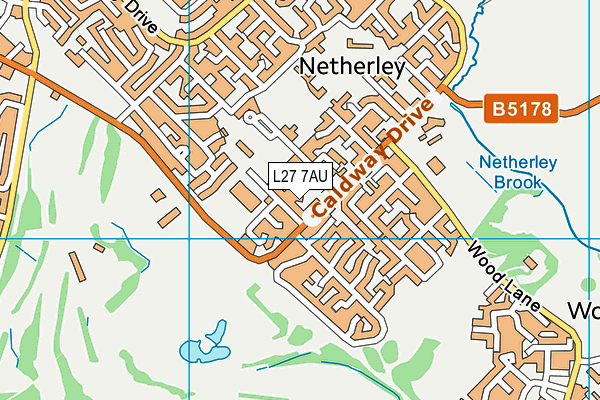 L27 7AU map - OS VectorMap District (Ordnance Survey)