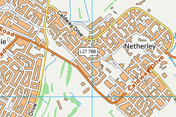 L27 7BB map - OS VectorMap District (Ordnance Survey)