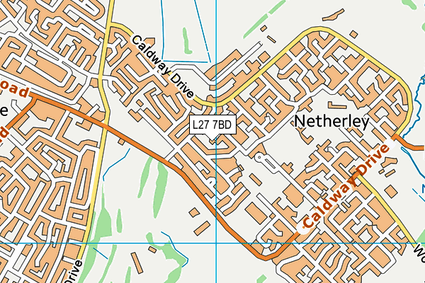L27 7BD map - OS VectorMap District (Ordnance Survey)