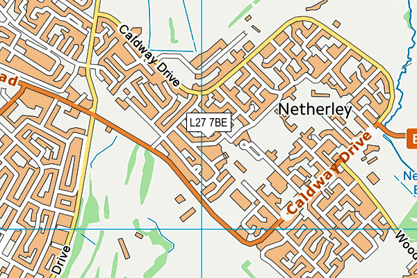 L27 7BE map - OS VectorMap District (Ordnance Survey)