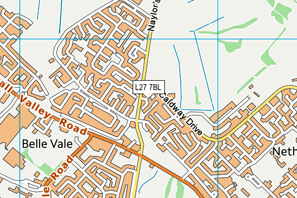 L27 7BL map - OS VectorMap District (Ordnance Survey)