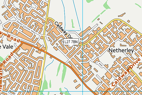 L27 7BN map - OS VectorMap District (Ordnance Survey)
