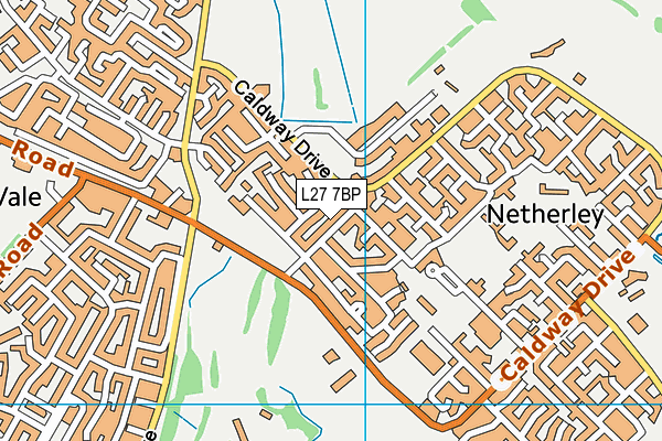 L27 7BP map - OS VectorMap District (Ordnance Survey)