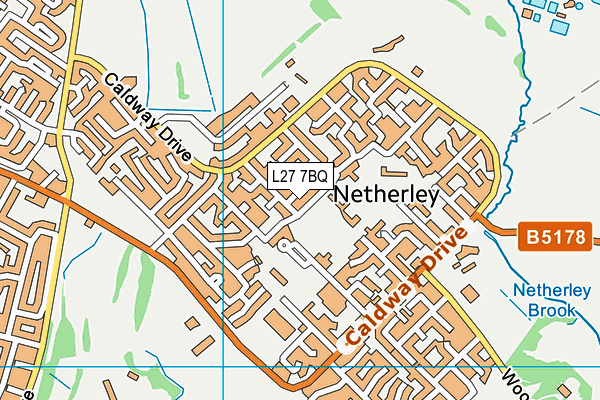 L27 7BQ map - OS VectorMap District (Ordnance Survey)