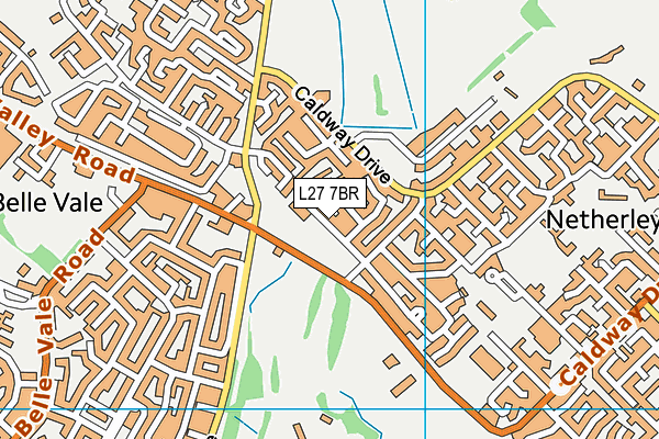 L27 7BR map - OS VectorMap District (Ordnance Survey)