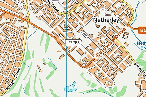 L27 7BS map - OS VectorMap District (Ordnance Survey)