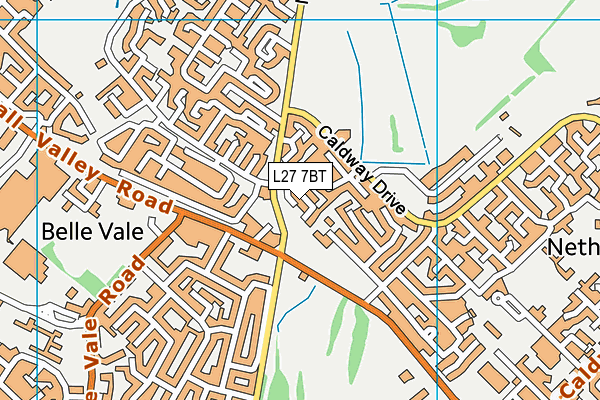 L27 7BT map - OS VectorMap District (Ordnance Survey)