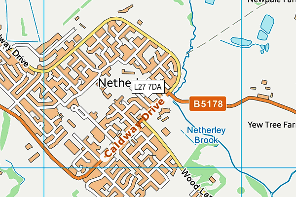 L27 7DA map - OS VectorMap District (Ordnance Survey)