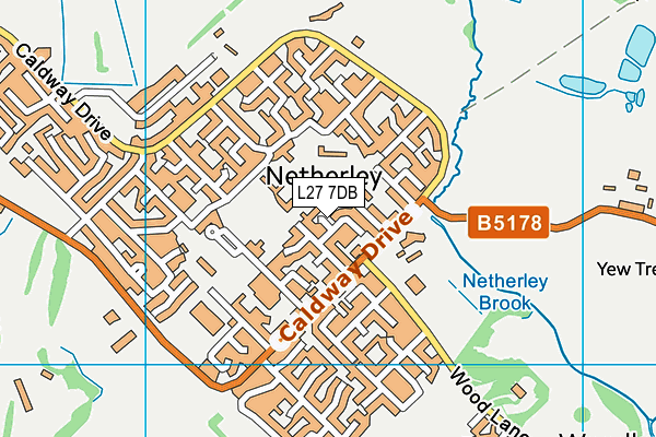 L27 7DB map - OS VectorMap District (Ordnance Survey)